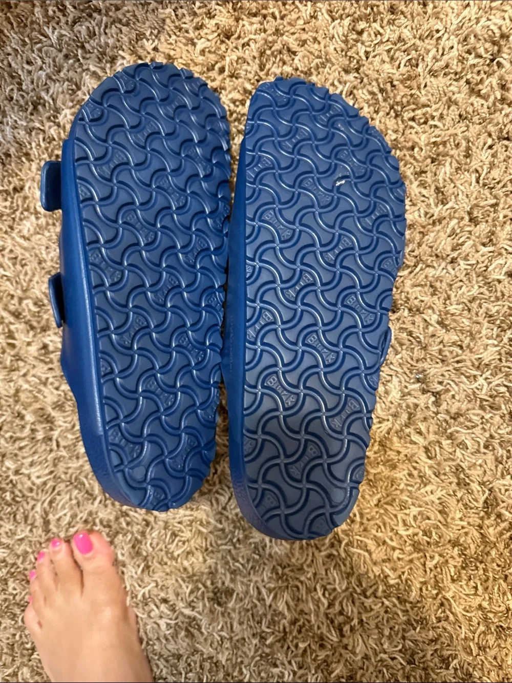 Birkenstock Blue Two-Strap EVA Slide Sandals for Kids